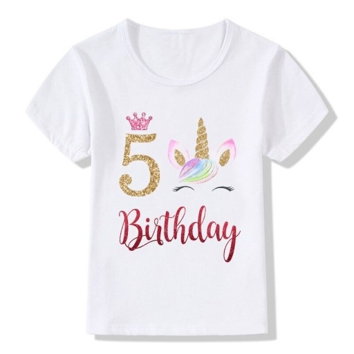 T-shirt de aniversário para meninas B1566