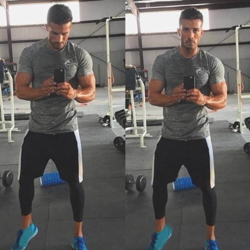 T-shirt de compression pour homme F1795