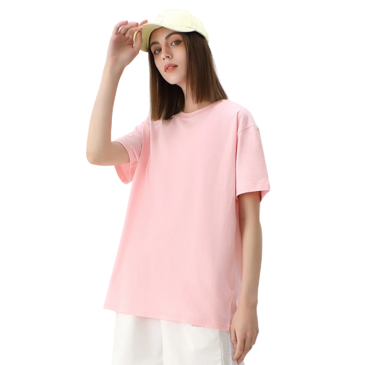 T-shirt de lazer com mangas curtas Corte oversize Design simples Material de algodão macio T-shirt confortável para uso diário