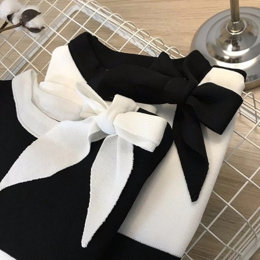 T-shirt en tricot pour femmes avec nœud
