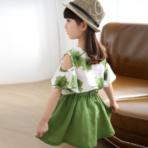 T-shirt et jupe pour fille L1386