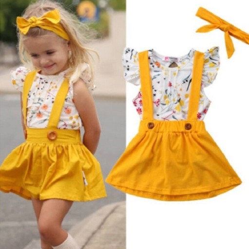 T-shirt et jupe pour fille L1425