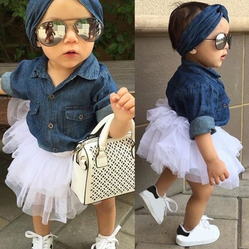 T-shirt et jupe pour fille N599