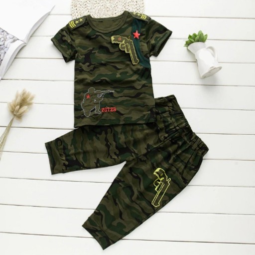 T-shirt et pantalon camouflés pour garçons L1576