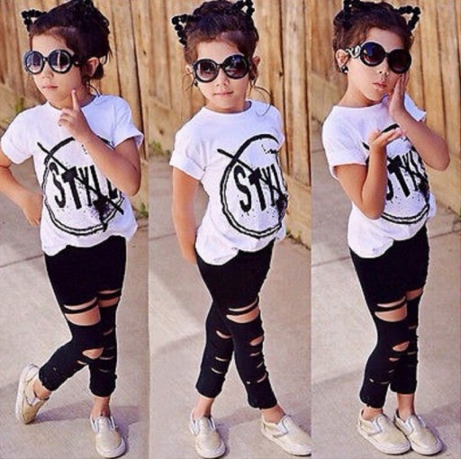 T-shirt et pantalon pour fille L1178
