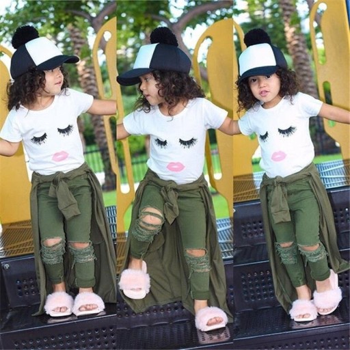 T-shirt et pantalon pour fille L1416