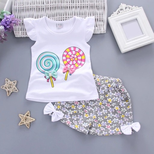 T-shirt et short pour filles L1085