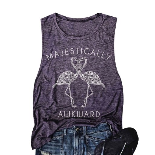 T-shirt feminina com flamingos