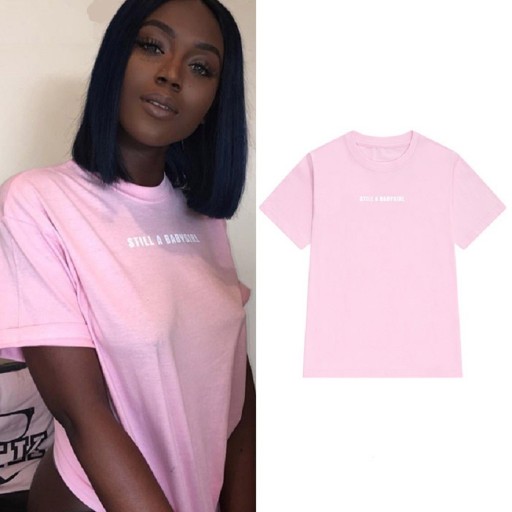 T-shirt feminina com inscrição B75