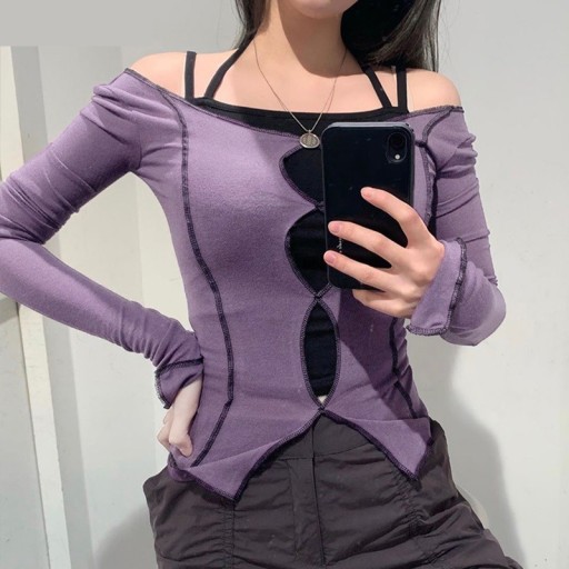 T-shirt femme avec découpes
