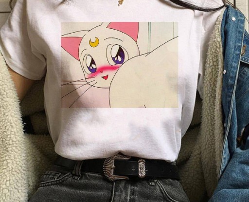 T-shirt för kvinnor med tecknat motiv