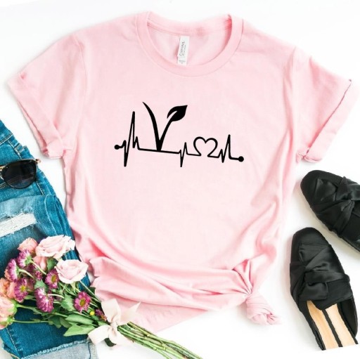 T-shirt för kvinnor med vegansk symbol