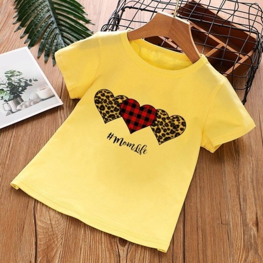 T-shirt för tjejer med hjärta B1583