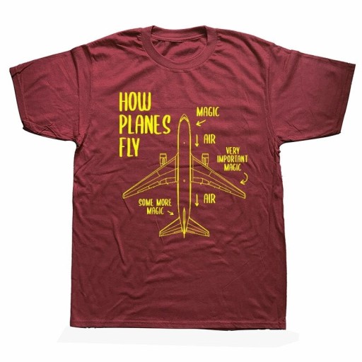 T-shirt herr med flygplanstryck T2203