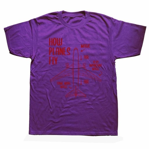 T-shirt herr med flygplanstryck T2203