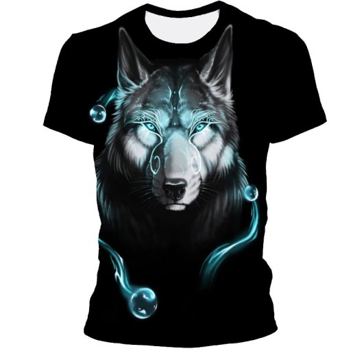 T-shirt herr med vargtryck T2081