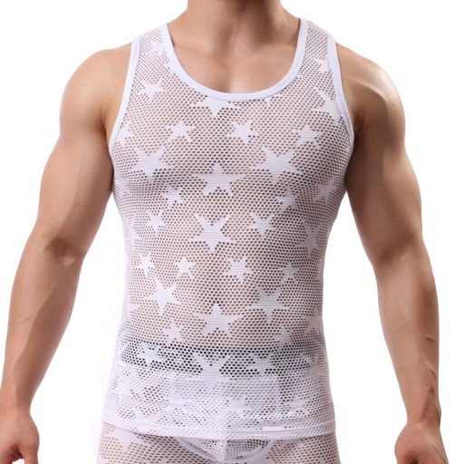 T-shirt masculina transparente com estrelas T1995