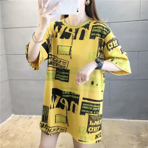 T-shirt oversize pour femmes avec motif