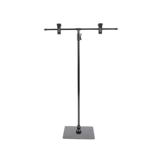 T-vormige fotografieachtergrondstandaard Hoogte 45,5-72 cm Breedte 30,5 cm Metalen posterhouder Mini-studio Foto-accessoires