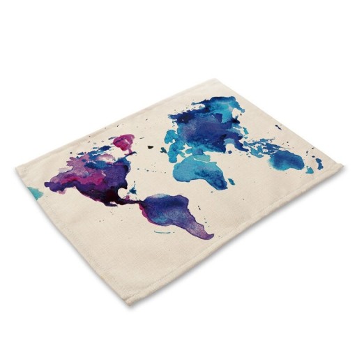 Table Mat with World Map