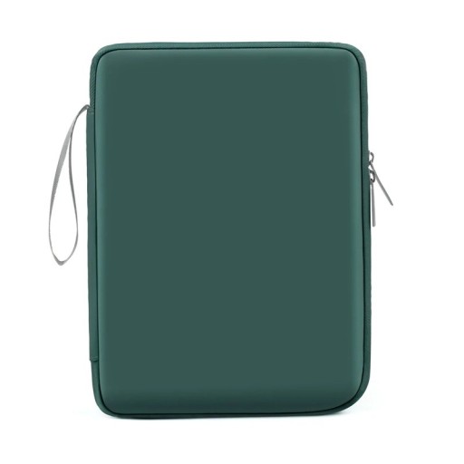 Tabletcase met rits 28 x 21 x 2 cm suede materiaal binnenzakken voor kabels en accessoires voor onderweg in rugzak of tas