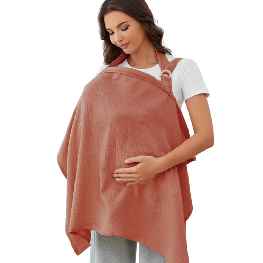 Tablier d’allaitement 100 x 70 cm Tablier de protection en coton pour l’allaitement Bébé et maman Intimité pendant l’allaitement Aide pratique à l’allaitement