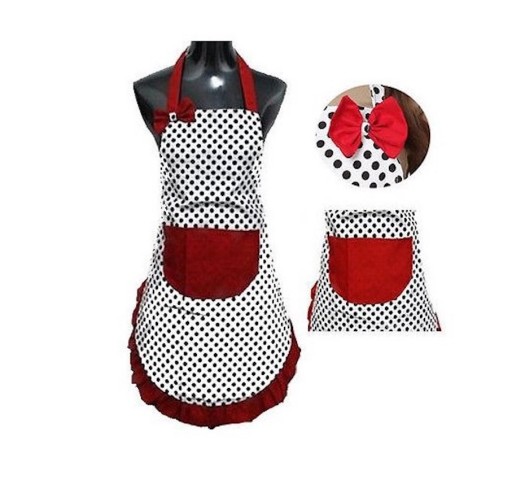 Tablier de cuisine à pois J1356