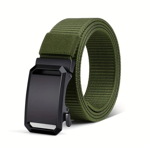 Tactische canvas riem voor heren 120 x 3,5 cm Verstelbare riem met automatische gesp van kunststof Duurzame riem voor sport Werk Militair gebruik