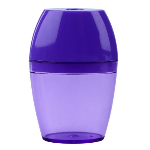 Taille-crayon compact transparent Taille-crayon mécanique en plastique pour étudiants 6 x 2,8 cm