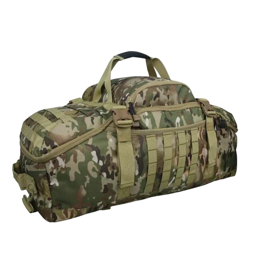 Taktische Militärtasche, Campingtasche, große Kapazität, Tasche mit mehreren Taschen, Wandertasche, Militärrucksack, 60 l, wasserdicht, 58 x 30 cm, Tarnmuster