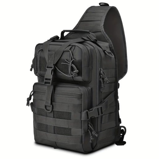 Taktischer Handgelenk-Rucksack, 32 × 20 × 16 cm, wasserdichte Brusttasche zum Wandern und Camping, Outdoor-Militärrucksack für Männer