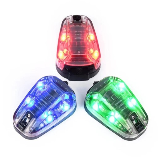 Taktyczna lampa na hełm 8,38 x 5,58 x 3,04 cm Migająca podczerwona lampa nocna Ladybug BOOIU Sygnał świetlny do biwakowania i polowania