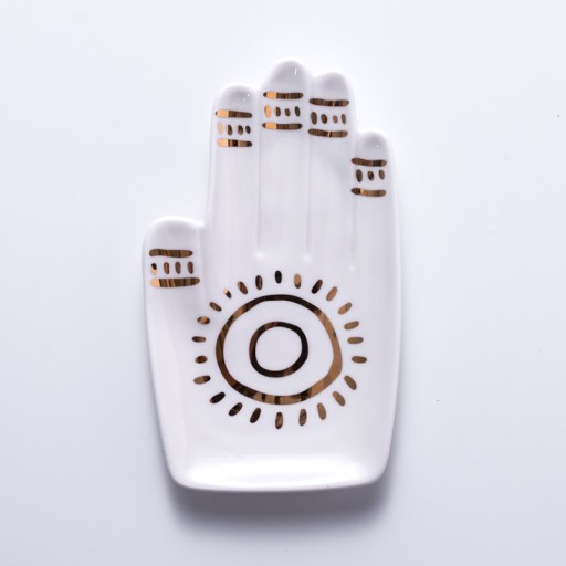 Talerz dekoracyjny w kształcie dłoni