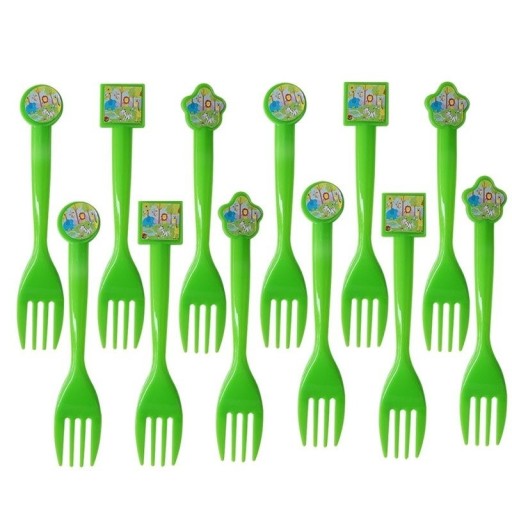 Talheres de plástico para crianças 12 pcs