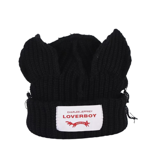 Talvinen neulepipo Skullies kissankorvilla Virkattu unisex-hattu 55–60 cm Lämmin muotitieto hip-hop pipo Naamiaiset talvitarvike