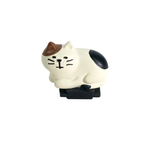 Tampa de flash de câmara 2,64 x 2,18 x 1,45 cm Motiv de gato sentado branco e castanho Decorativa proteção de sapatas