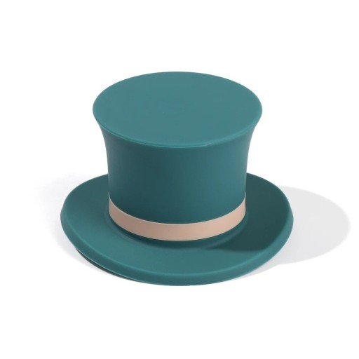 Tampão colorido para garrafa em forma de cilindro Tampão decorativo para vinho Tampão de silicone original para vinho Tampão de garrafa com motivo de chapéu