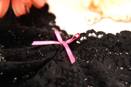 Tanga de renda feminina com laço Alexia