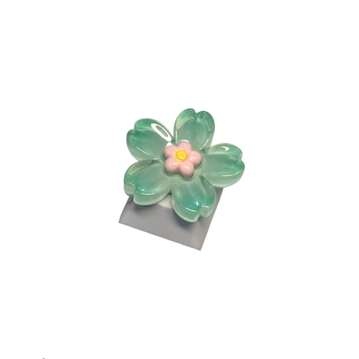 Tangentkåpa med blommönster transparent korskontakt lila rosa artisan keycap för mekanisk tangentbord MX switch