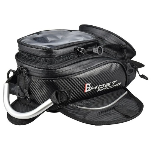 Tanktaske til motorcykel 48 × 38 × 15 cm sort rejsetaske til motorcyklister til opbevaring af udstyr og bagage