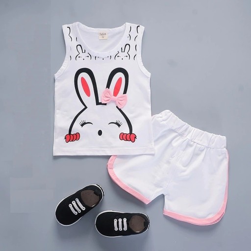 Tanktop en short voor meisjes L1087