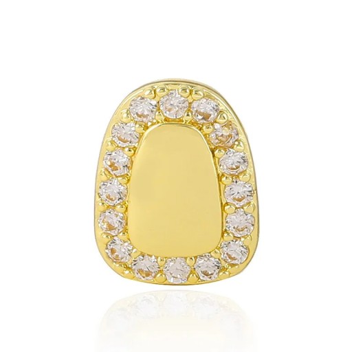 Tapas para dientes de Halloween con diamantes de imitación, diseño irregular hueco, accesorio de hip hop, color dorado y plateado, joyería para dientes, tanto para hombres como para mujeres.