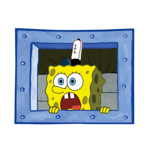Tapestry på väggen SpongeBob 60 x 90 cm Tecknad dekoration Barnrum Sovrum Estetisk hängande tyg Gobeläng Bakgrund på väggen Animerad motiv
