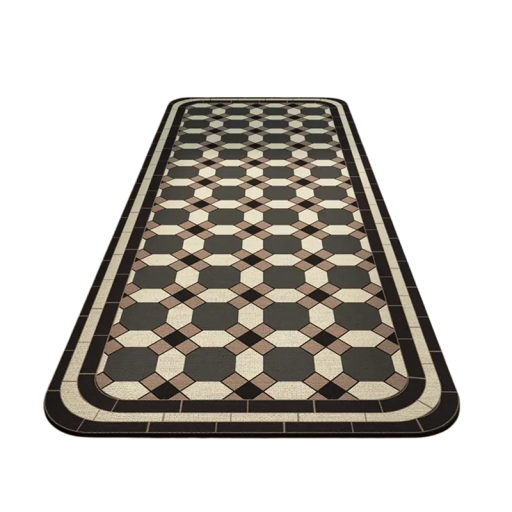 Tapete Antiderrapante 50 x 80 cm Tapete Retro para Casa de Banho Tapete de Cozinha Tapete Absorvente Porta de Entrada Acessório para Casa Decoração Interior