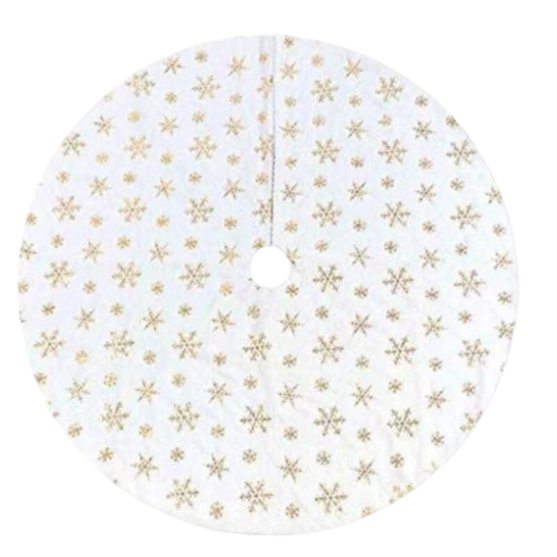 Tapete para árvore de Natal flocos de neve 78 cm