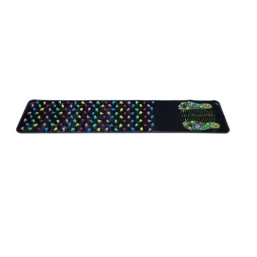 Tapis d'acupression 35x140 cm avec pierres artificielles Tapis de massage pour les pieds et tout le corps Outil de massage réflexe pour la santé et la relaxation