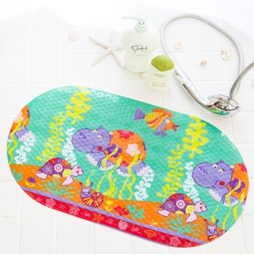 Tapis de douche antidérapant avec des animaux