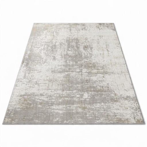 Tapis moderne chiné pour le salon 120 x 80 cm en polyester gris Tapis d'appoint avec un motif irrégulier pour le salon et la chambre