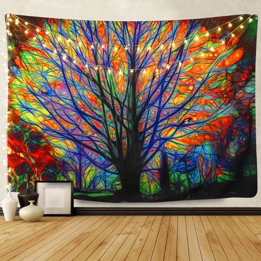 Tapisserie murale avec arbre