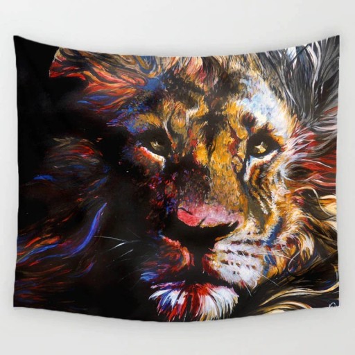 Tapisserie murale avec lion C530
